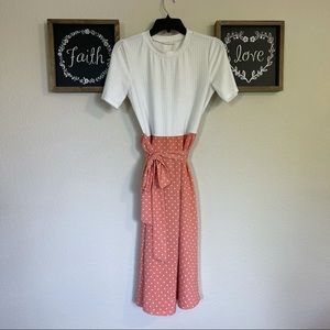 Reb in J 220 Polka Dot Midi Dress small